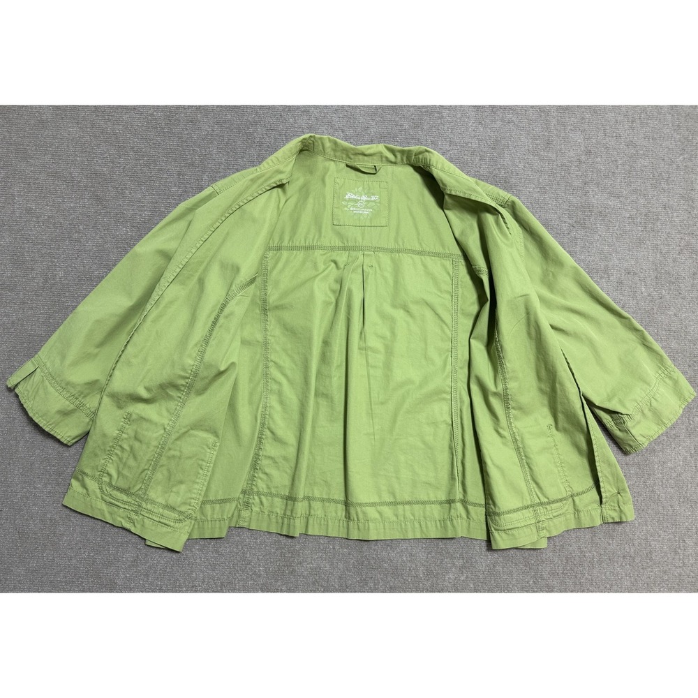 Eddie Bauer Jacket Womens XXL Green Cotton Button Front 3/4 Sleeve Casual - Picture 7 of 12